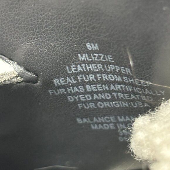 Marc Fisher Izzie Genuine Shearling Lace Up Boot Gray Suede Size 6 - Picture 9 of 9